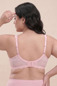 Zivame Forever Yours True Curv Double Layered Non Wired Full Coverage Super Support Bra - Rose Quartz — thumbnail 4